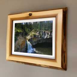 Live Edge Wood Picture Frame, Home Decor, Rustic Frame, Wall Decor 11x14 Inches - thumbnail 3