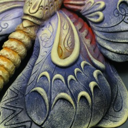 3D Butterfly Relief Sculpture Home Decor Wall Sculptural Painting Modern Interior Insects Art - thumbnail 3