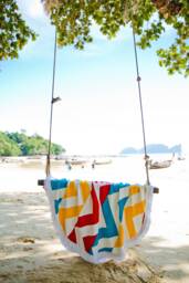 Sale %50 Off Round Beach Towel, Par??o, Turkish Towels, Oversized Towel Cotton