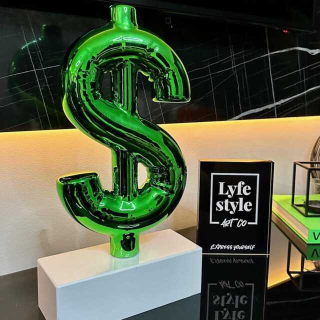Pop Money - Sculpture Pop Art Statue Alec Monopoly Inspired Chrome - image 1