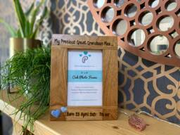 "New Grandchild Gift For Grandparent - My Precious Grandson/Granddaughter Personalised Oak Wood Photo Frame 6x4"", 7x5"" Or 10x8" - thumbnail 1