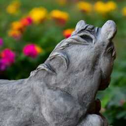 Concrete Horse & Foal Statue Horse Family Figurine Stone Animal Sculpture Cement Garden Ornament Outdoor Decoration Lover Gift - thumbnail 4