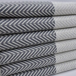 "Dark Gray & Light Towel, Turkish Peshtemal, Soft Towel, Handmade Towel, Bohemian Towel, 40""x63" - thumbnail 2
