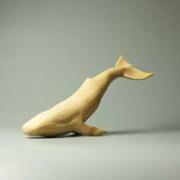 Wooden Whale Sculpture - 13 - thumbnail 2