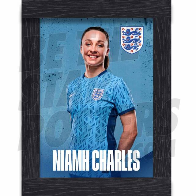 Lionesses Charles 23/24 Away Headshot Poster - Officially Licensed Product A4/A3 Framed Options - image 1