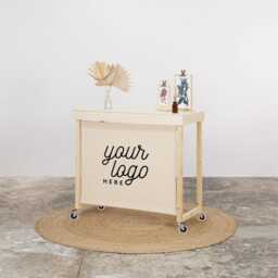 Outlet - Vendor Table Vc-04-C-W-Nt With Branded Panel & Castor Wheels, Portable, For Trade Fairs Events - thumbnail 3