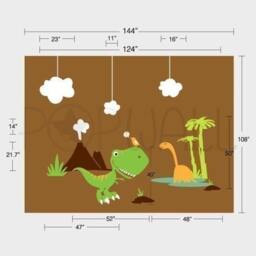 Dino Land Dinosaurs Wall Decal Children Kid Sticker Art Graphic Wall Decor - thumbnail 2