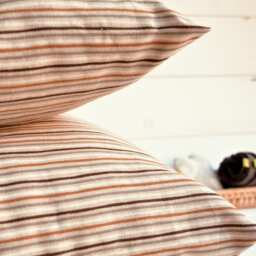 Cuscino Decorativo Righe, Design Moderno, Pillow, Throw Cuscino Arredo, Arredo Toni Neutri, Azzurro, Brown - thumbnail 2