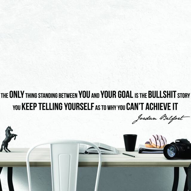 Jordan Belfort Quote Wall Decal Inspirational Office, Gym Decor - image 1