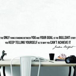 Jordan Belfort Quote Wall Decal Inspirational Office, Gym Decor - thumbnail 1