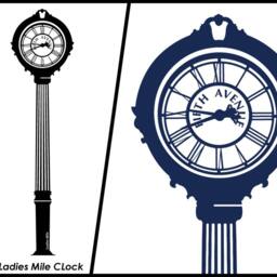 Nyc Wall Decal The Ladies Mile Clock in New York City, Broadway, Old Fashion Clock, Classic 19Th Century - thumbnail 2