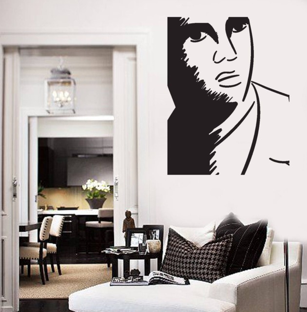 Wall Vinyl Decal Elvis Presley Portrait Singer Artist Musician Fun Club Decor - #2716Dn - image 1