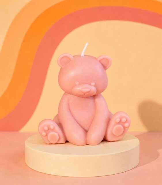 Handcrafted Teddy Bear Soy Wax Candle - Toronto Made - image 1