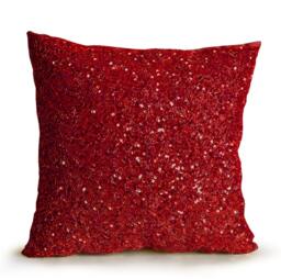 Red Sequin Throw Pillow Cover, Euro Sham, Confetti Decorative Pillows, Sequined Cushion, Christmas Pillows, Valentines Day D??cor - thumbnail 1