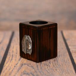 Afghan Hound - Wooden Candlestick With Dog, Souvenir, Decoration, Limited Edition, Collection - thumbnail 2