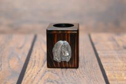 Afghan Hound - Wooden Candlestick With Dog, Souvenir, Decoration, Limited Edition, Collection - thumbnail 1
