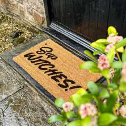 Sup Witches Doormat, Funny Halloween Mat, Gift, Gifts For Him Or Her, Porch Decorations - thumbnail 2