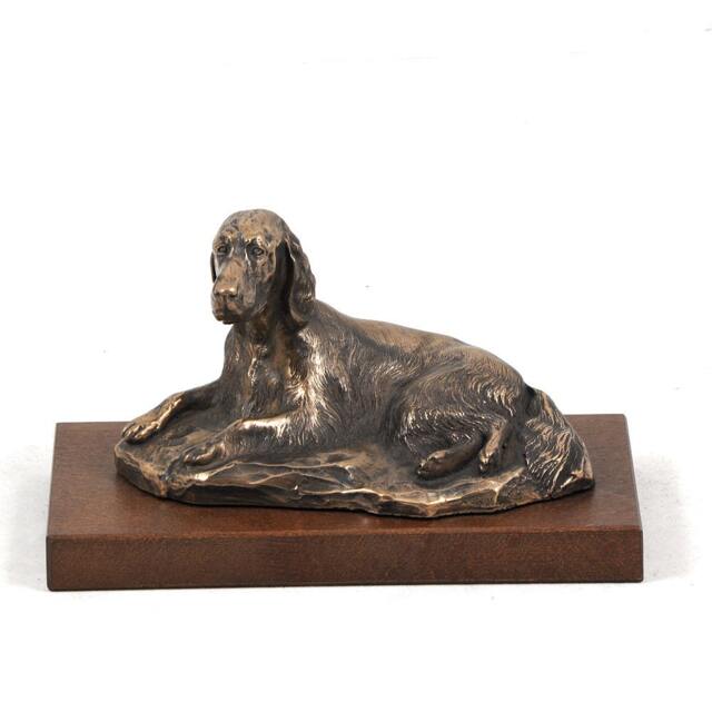 Setter - Lying, Dog Wooden Base Statue, Limited Edition, Artdog - image 1