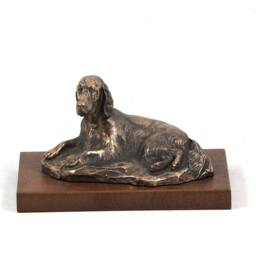 Setter - Lying, Dog Wooden Base Statue, Limited Edition, Artdog - thumbnail 1