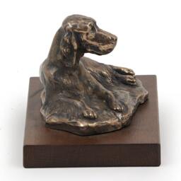 Setter - Lying, Dog Wooden Base Statue, Limited Edition, Artdog - thumbnail 2
