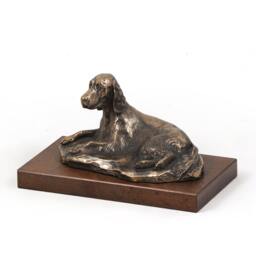 Setter - Lying, Dog Wooden Base Statue, Limited Edition, Artdog - thumbnail 3