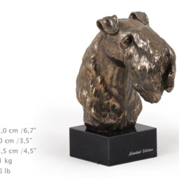 Kery Blue Terrier, Dog Marble Statue, Limited Edition, Artdog. Made Of Cold Cast Bronze. Solid, Perfect Gift. Limited Edition - thumbnail 4