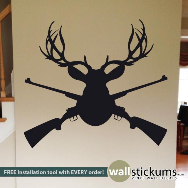 Buck Deer Mount Wall Decal - Outdoorsman Man Cave Decor - image 1