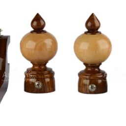 Handmade Wooden Curtain Rod Brackets & Finials For Curtains - Window Curtain, Holder, Holder Pack Of 4 Pcs. Artisans Craft - thumbnail 2