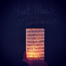 Vintage Sheet Music Luminaries, Wedding & Party Decorations - thumbnail 3