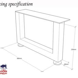 Handmade Steel Bench Legs - U.K. Crafted Furniture Feet - Set Of 4 - thumbnail 3