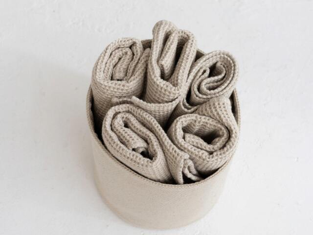 Linen Cotton Waffle Bath Towel, Spa Sauna Sheet, Self Care Gift - image 1