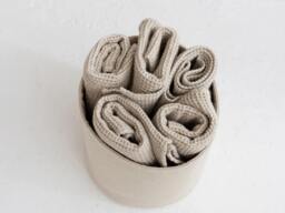 Linen Cotton Waffle Bath Towel, Spa Sauna Sheet, Self Care Gift