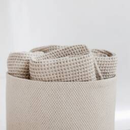 Linen Cotton Waffle Bath Towel, Spa Sauna Sheet, Self Care Gift - thumbnail 2