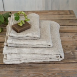 Linen Cotton Waffle Bath Towel, Spa Sauna Sheet, Self Care Gift - thumbnail 3