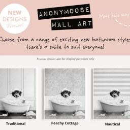 Black & White Dachshund Sausage Dog in A Bath Print, Wiener Bathing, Funny Bathroom Animal Bathtub, Tub Whimsy - thumbnail 2