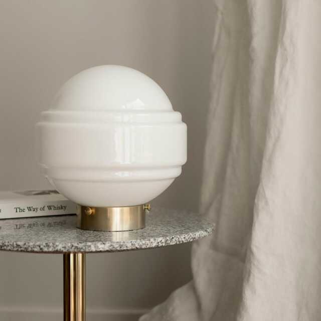 Set Of 2 X Table Lamps in Art Deco Style, Desk Lamp, Milk Glass Night Lamp - image 1