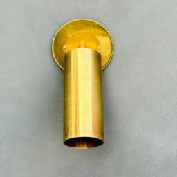 Mid-Century Modern Raw Adjustable Brass Spotlight Wall Scone Light - thumbnail 2