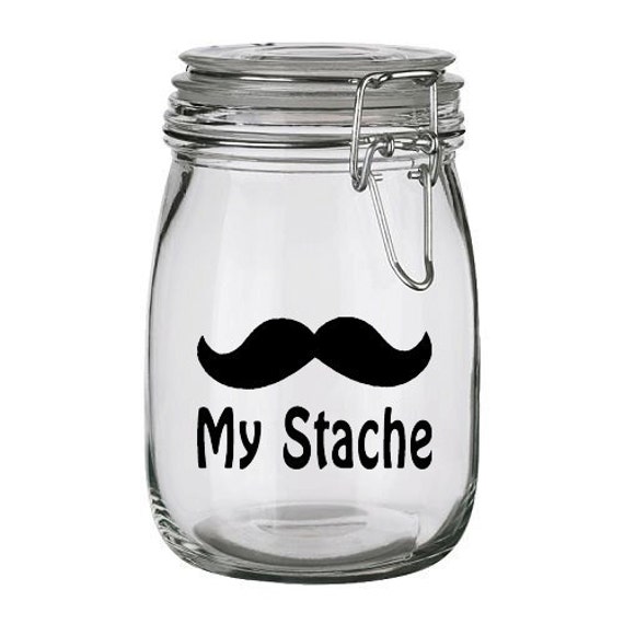 My Stache Vinyl Wall Art - Piggy Bank Sticker Decal Mustache Money Decals - image 1