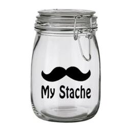 My Stache Vinyl Wall Art - Piggy Bank Sticker Decal Mustache Money Decals - thumbnail 1
