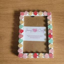 Colourful Wooden Hand Print Button Photo Frame 4 X 6 Inches - thumbnail 4