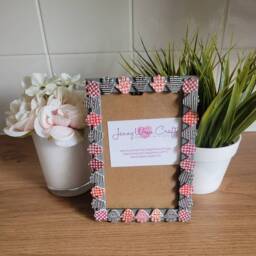 Colourful Wooden Hand Print Button Photo Frame 4 X 6 Inches - thumbnail 3