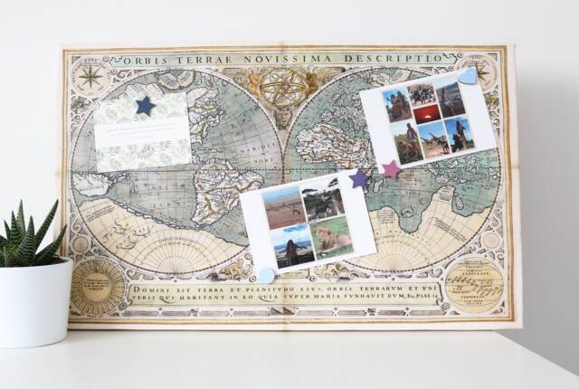Map Magnetic Noticeboard