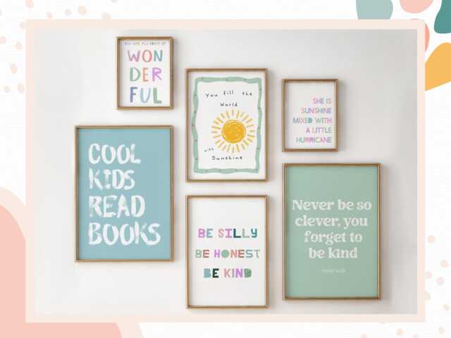 Kids Room Print Set - Playroom Nursery Wall Art - image 1