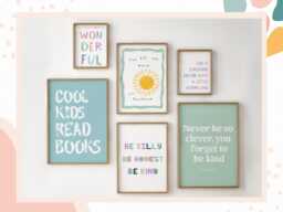 Kids Room Print Set - Playroom Nursery Wall Art - thumbnail 1