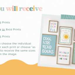 Kids Room Print Set - Playroom Nursery Wall Art - thumbnail 2