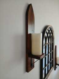 Wooden Gothic Style Wall Sconce's - thumbnail 1