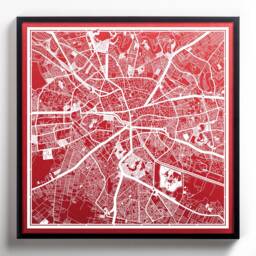 Paper Cut Map Bucharest 12??12 In. Art Ideal Gifts - thumbnail 3