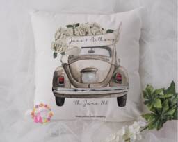 Personalised Wedding Pillow, Gift, Gifts For Newlyweds, Present, Gift For Wedding, Cushion, Mr & Mrs Gift - thumbnail 1
