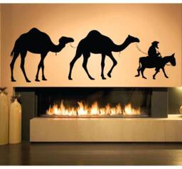 African Animals Wall Decal Pride Silhouette, Home Decor Vinyl Sticker T1386 - thumbnail 1
