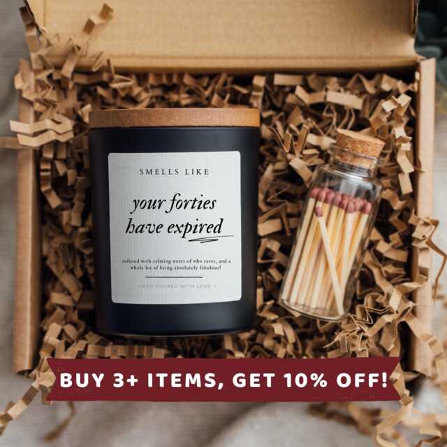 Smells Like Your Forties Have Expired Candle Best Friend 50Th Birthday Gifts Card Gift B - image 1